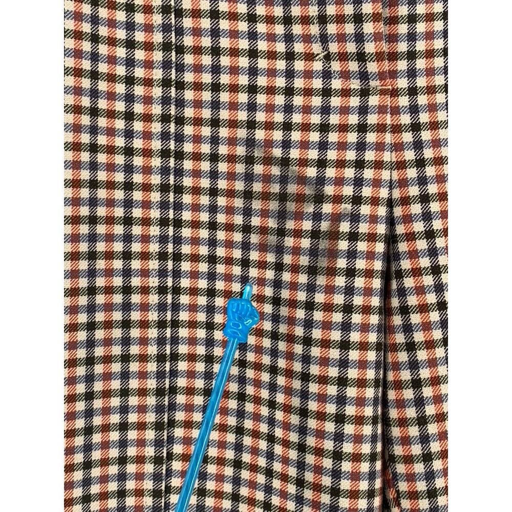 TORY BURCH Women's Orange-Black-Beige Gingham Flare Pants SZ 8(L) - Picture 8 of 10